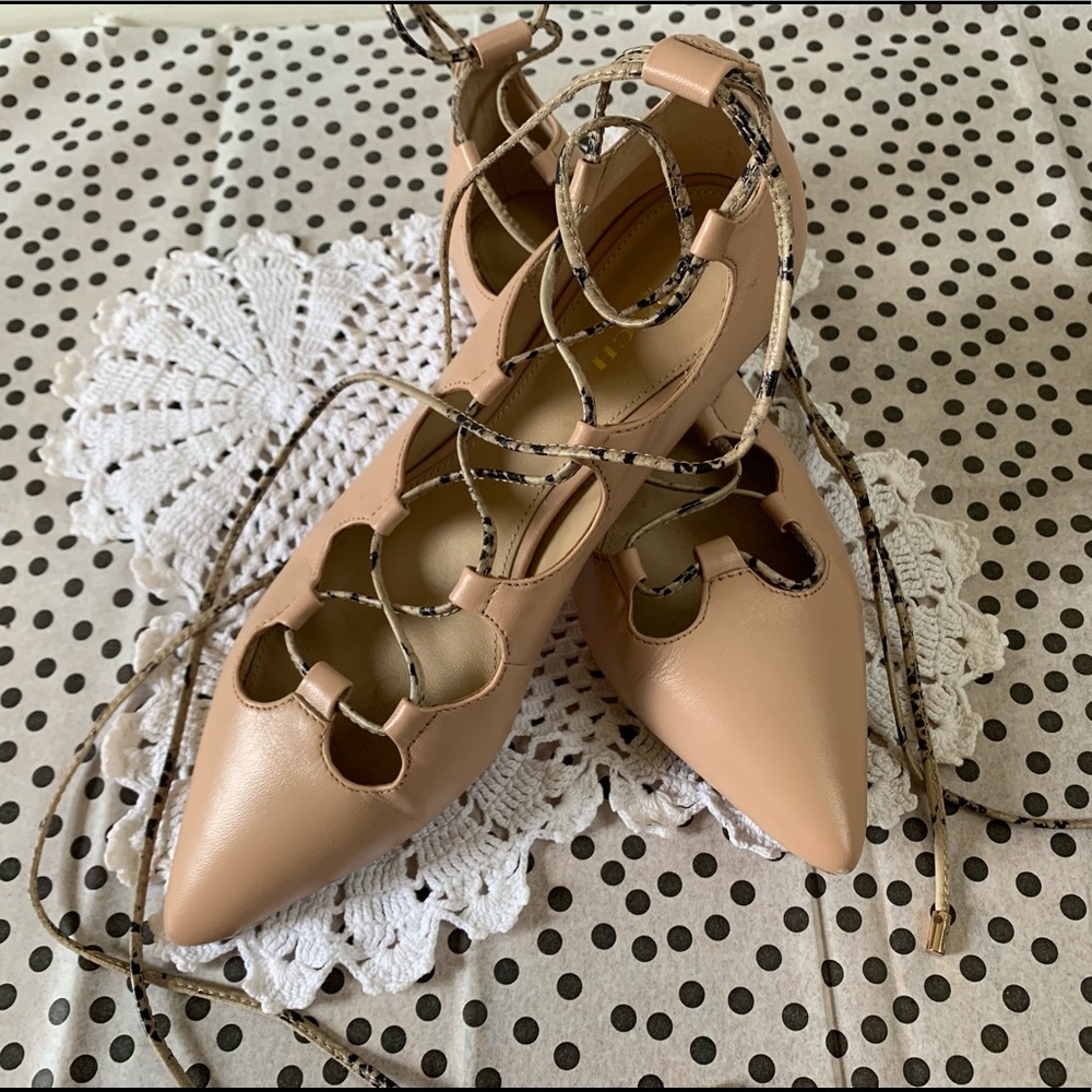 COACH Justine Lace-up Flats